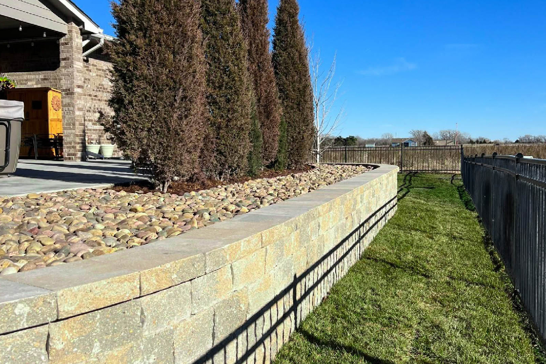 Retaining Wall with Landscaping